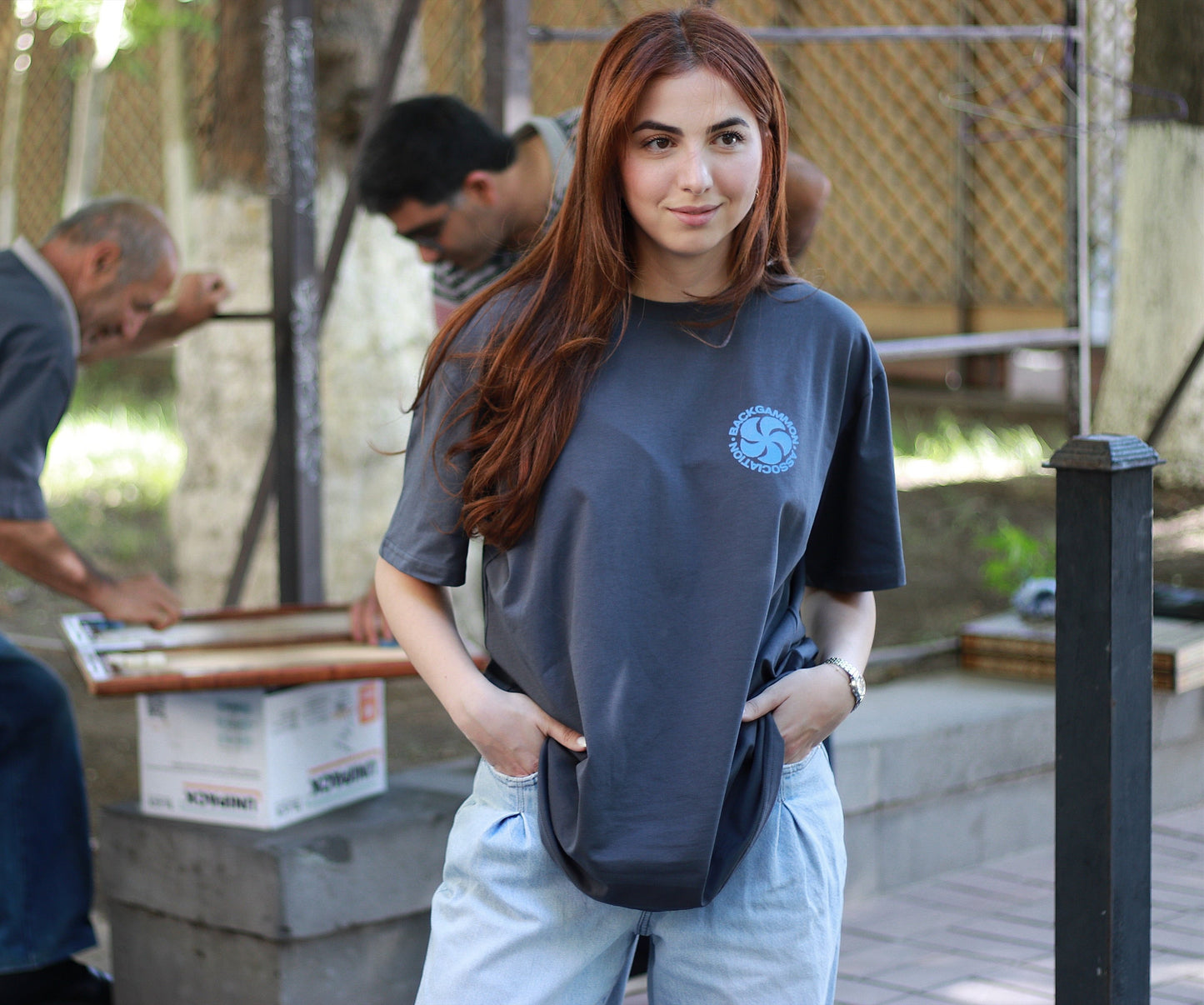 +374 Backgammon Club (Charcoal T-Shirt)