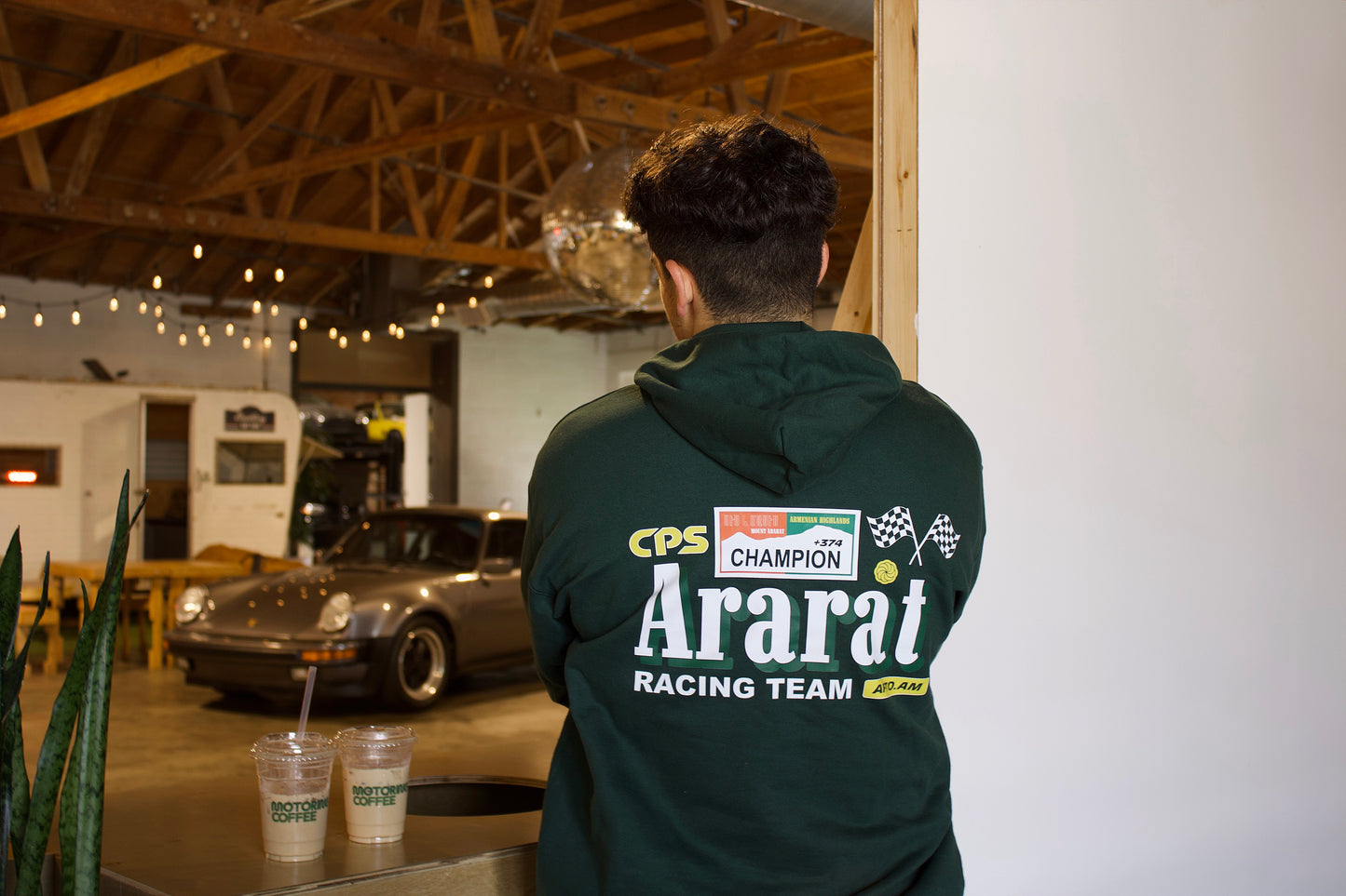 (PRE-ORDER) +374 Racing Hoodie (Dark Green)