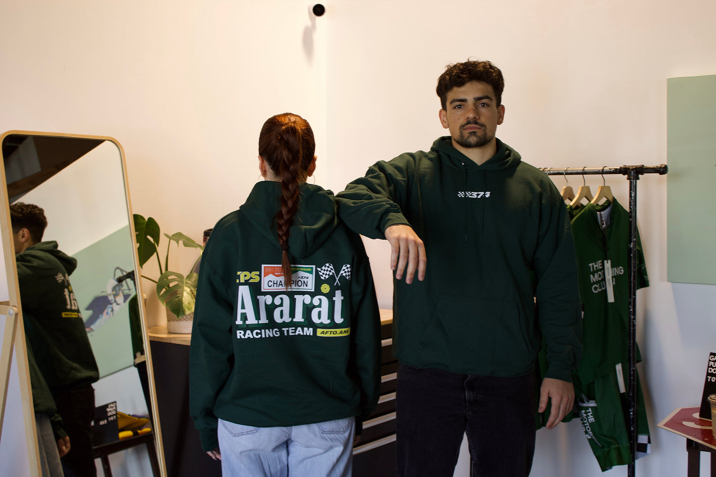 (PRE-ORDER) +374 Racing Hoodie (Dark Green)